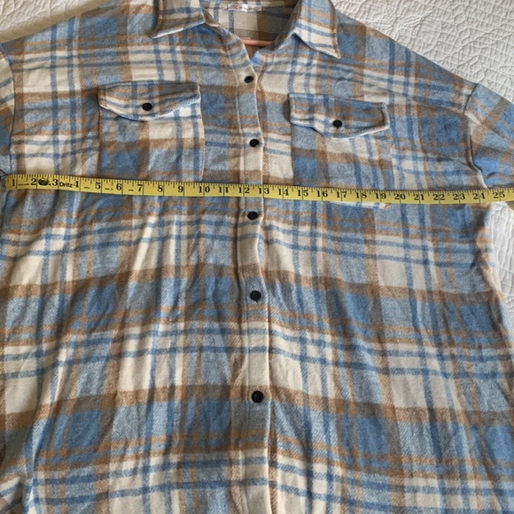 NWT, Plaid, Shacket XXL long sleeve button down perfect for fall - Picture 5 of 12
